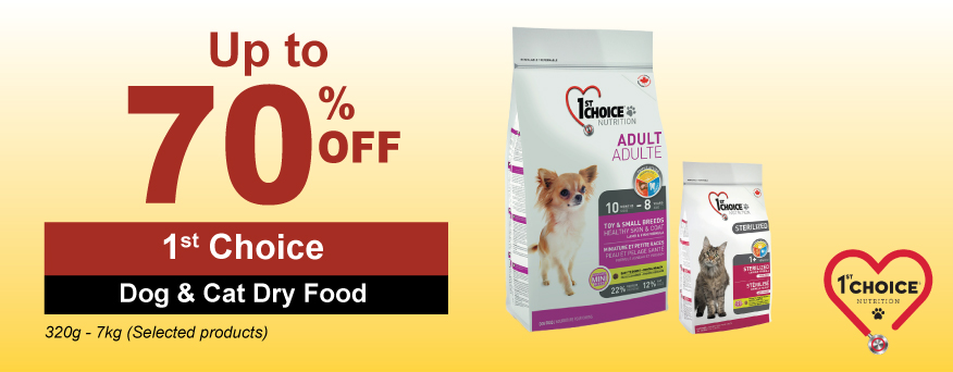 1st Choice Dog & Cat Dry Food Promo